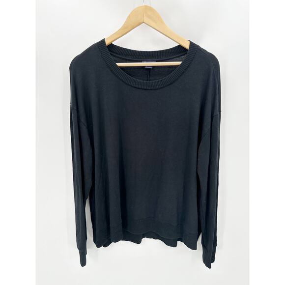 Splendid Sweater Women XXL Black Crewneck Long Sleeve Rayon Blend Stretch - Picture 8 of 8